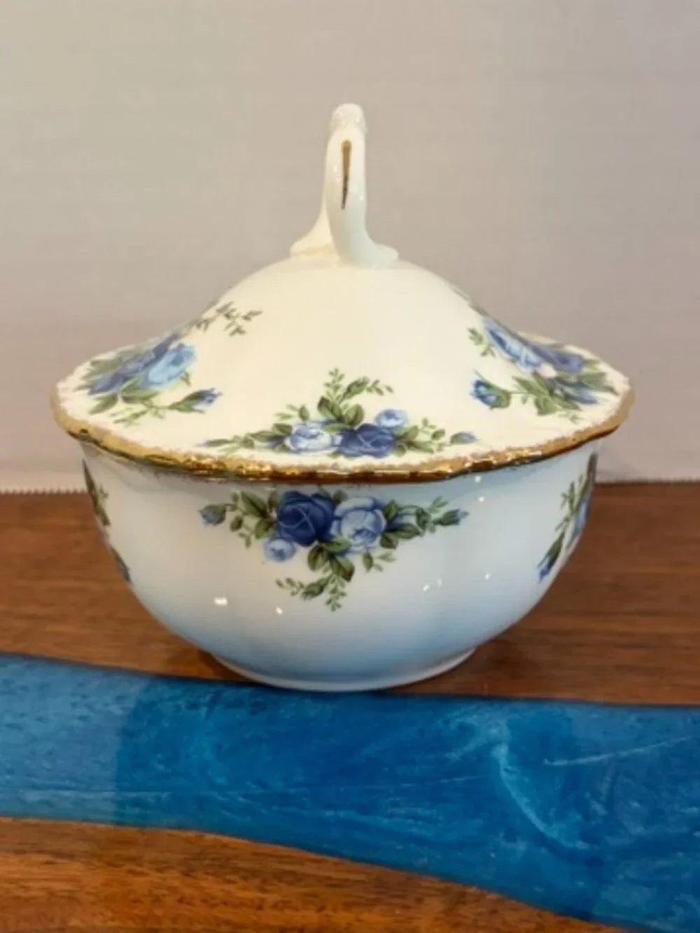 Royal Albert Moonlight Rose Powder Bowl Candy Dish English Fine Bone China